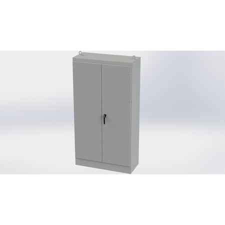 Saginaw Control & Engineering 3 Point Latch with Padlock/Keylock Handle Electrical Enclosures, 90 in H, 20 in D, 48 in W SCE-904820FSD